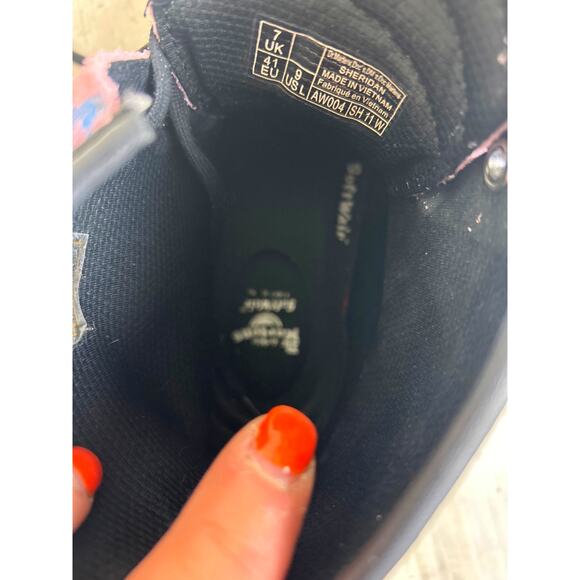 Dr. Martens Women’s 9 Pink Purple 1460 Pascal Confetti Suede Lace-Up Combat Boot - Picture 9 of 10